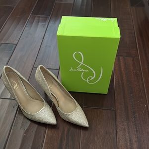 Sam Edelman Hazel Gold Mesh Heels